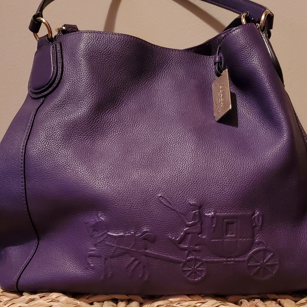 Purple Coach authic handbag